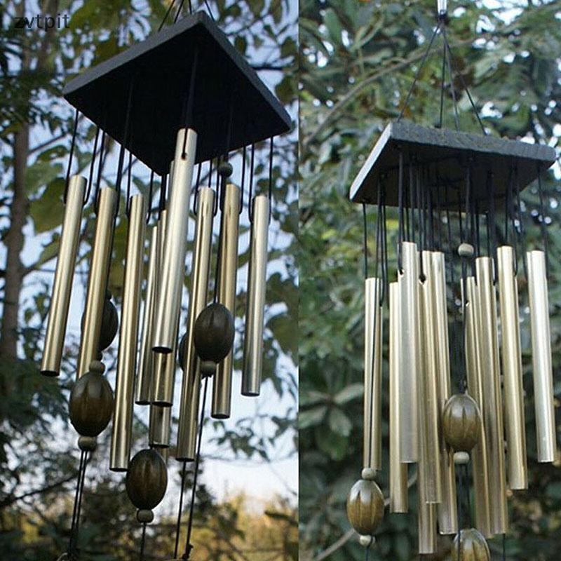 Zvtpit กระดิ่งลมขนาดใหญ่ Bells ท่อทองแดงกลางแจ้ง Yard Garden เครื่องประดับตกแต่งบ้าน TH