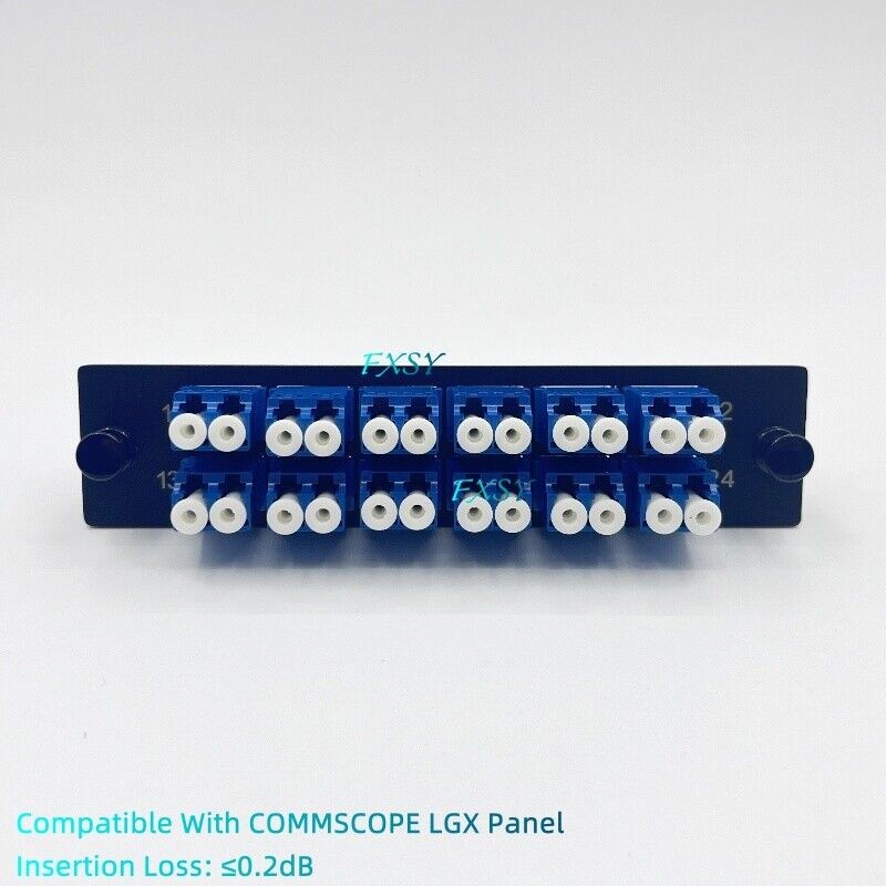 LGX Fiber Optical Panel 12 LC Duplex Adapter OS2 ใช้งานร่วมกับ COMMSCOPE EK5809-001