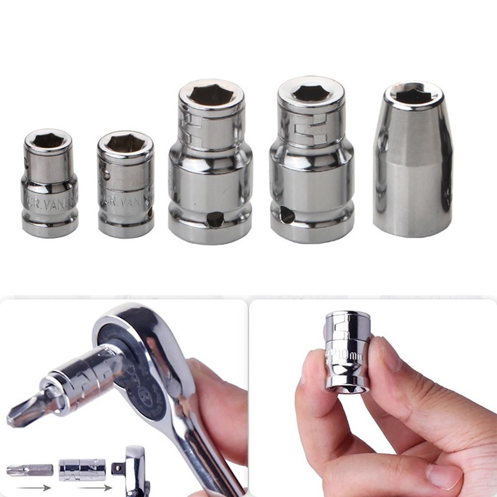 [LSAR] 1/4 3/8 1/2 อะแดปเตอร์ซ็อกเก็ตวงล้อซ็อกเก็ตสากล Hex Bit Holder Converter