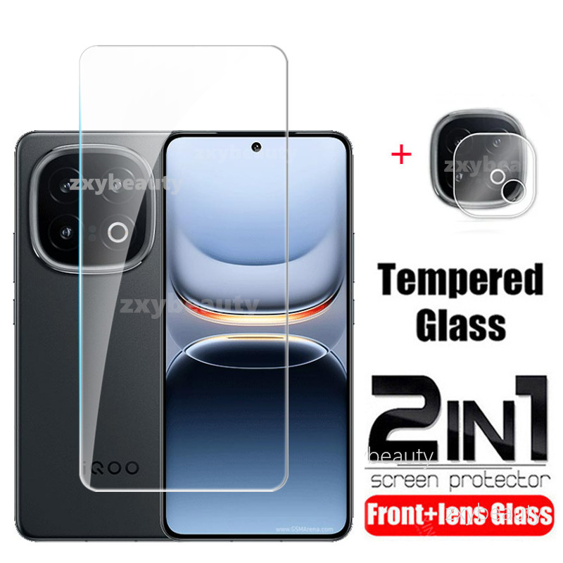 Iqoo 13 12 11 10 4G 5G 2024 ป้องกันหน้าจอ 2in1 คลุมทั้งหมดกระจกนิรภัยใสสําหรับ IQOO11 IQOO10 IQOO12 