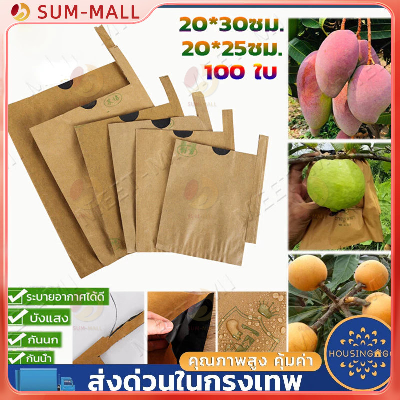 ถุงห่อฝรั่ง 20x30 ซ.ม ที่ห่อฝรั่ง 500PCS ถุงห่อผลไม้ 2 ชั้น กันน้ำ ถุงใส่ผลไม้ ห่อฝรั่ง ถุงกันแมลง กันน้ำ กันแมลงและนก