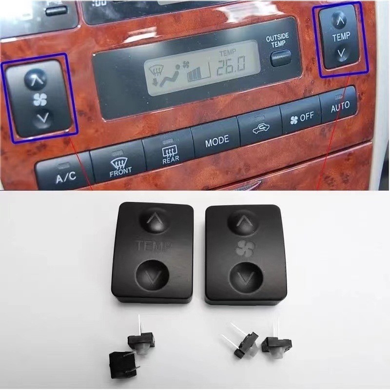 สําหรับ toyota corolla altis Aircon TRMP ปุ่ม altis 2001 2002 2003 2004 2005 2006 Aircon สวิทช์ปุ่มอะไหล่รถยนต์