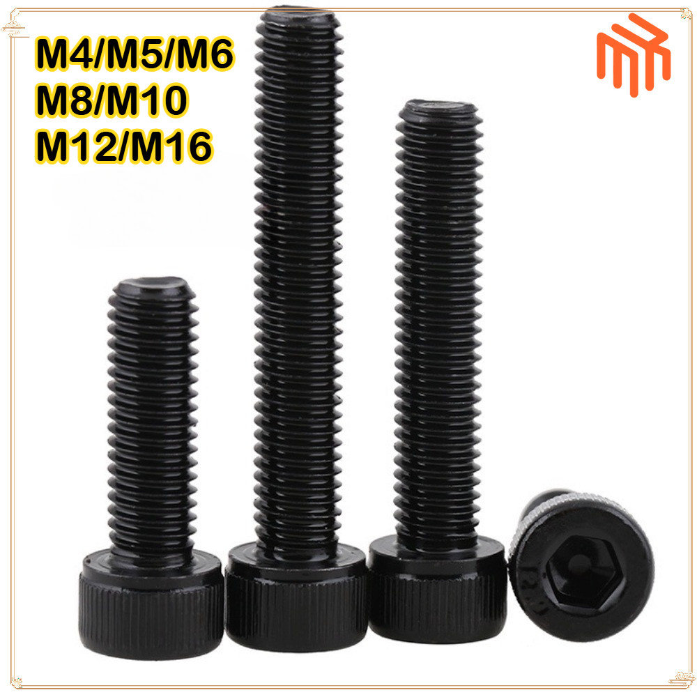 [MX1]น็อต สกรู หัวจม 6 เหลี่ยม เหล็กแข็ง 12.9 เกลียวมิล หยาบ M4 M5 M6 M8 M10 M12 / Hex Socket Head C