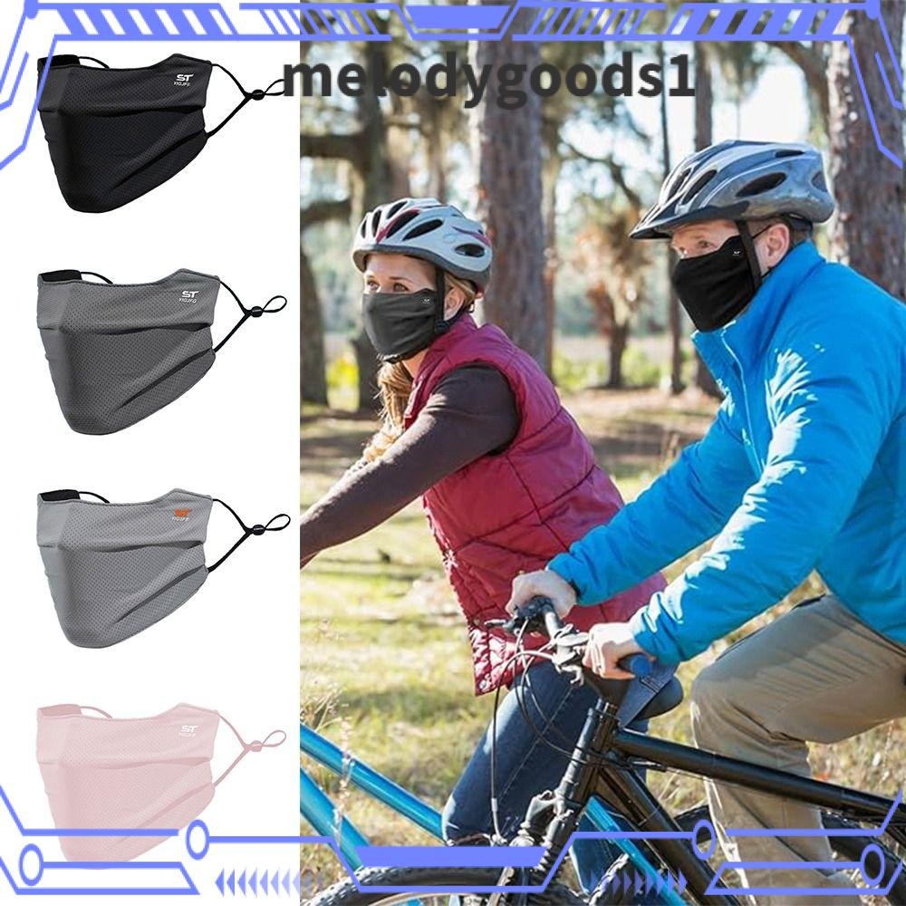 Melodygoods1 Sun Protection Face, Washable Nylon Face Cover UV Face Shield, อินเทรนด์นํากลับมาใช้ใหม่สีทึบครีมกันแดดระบายอากาศกลางแจ้ง