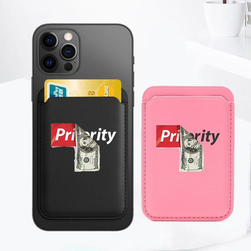 ขายร้อนเหมาะสำหรับ MagSafe หนัง PU แม่เหล็ก15/14/13/12pro USD กระเป๋าใส่บัตรโทรศัพท์มือถือ