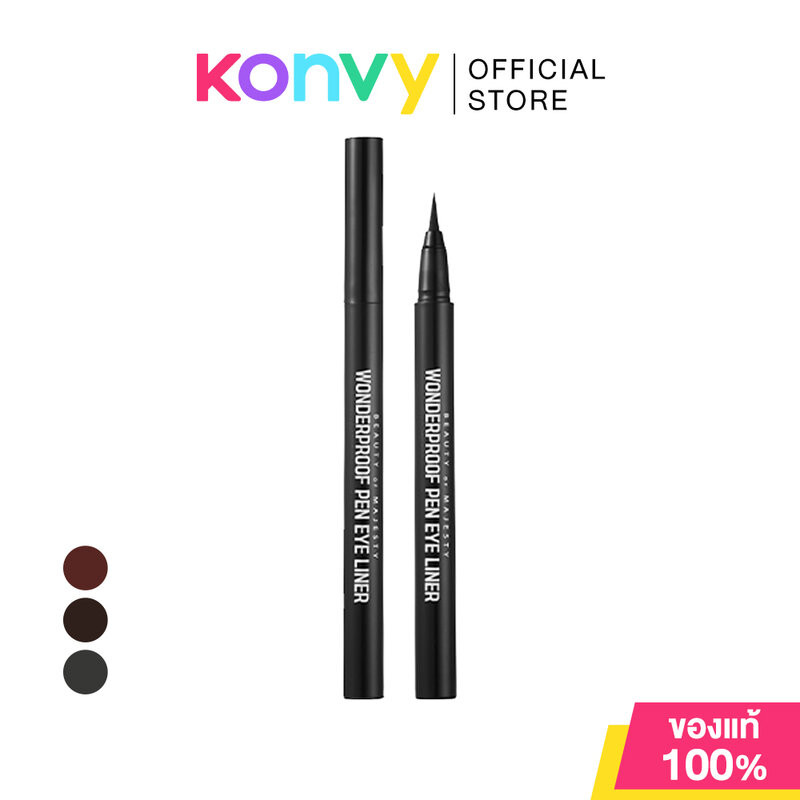 BOM Wonderproof Pen Eyeliner 0.5g บอม อายไลเนอร์สูตรกันน้ำ กันเหงื่อ.