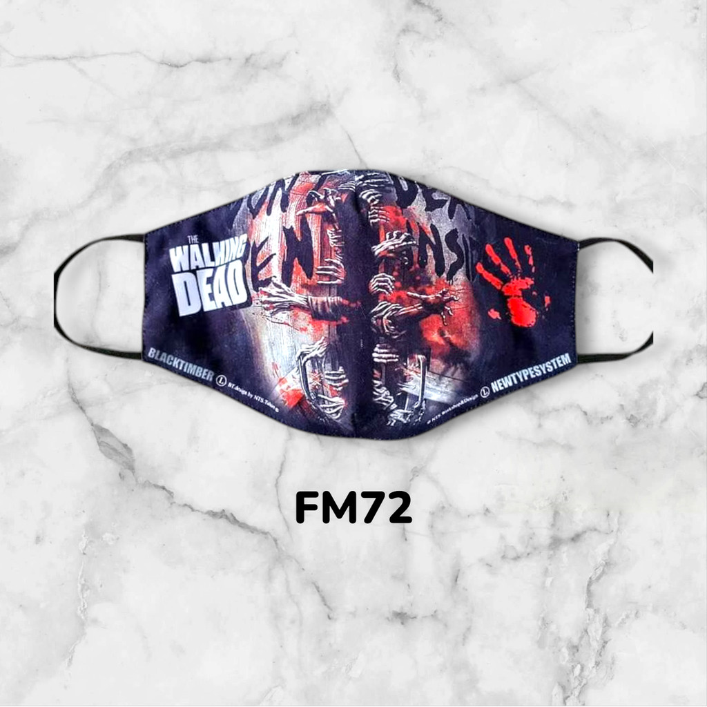 FM72 BT THE WALKING DEAD LIMITED MOVIE EDITION BLACK TIMBER คุณภาพสูง COLLECTABLE FACE MASK