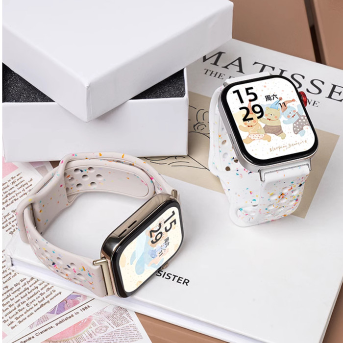 Coloured Scraps Silicone Strap For Huawei watch Fit 5 สาย Huawei watch Fit 5 Pro สายนาฬิกา Huawei watch fit 4 สาย Sports Soft สาย Huawei watch fit 3 Strap Belt สาย Huawei fit watch 4 pro Bracelet For Huawei watch fit สาย SmartWatch Huawei Fit 5 สาย Fit4 ราคา ถูกที่สุด ดีลบีเคเค แกลเลอรีภาพที่ 5