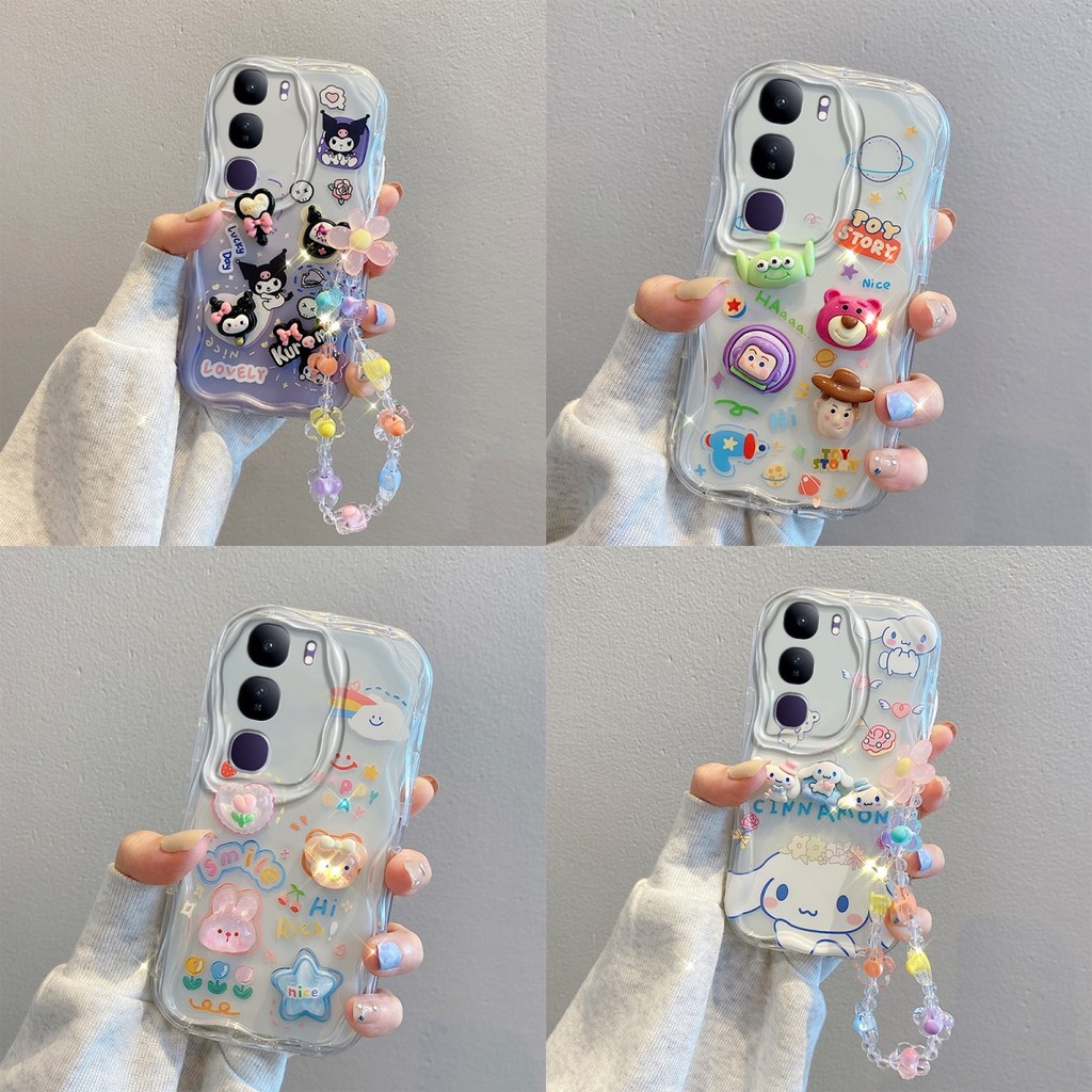 เคส vivo Y19s โปร่งใสตุ๊กตาการ์ตูนการ์ตูนตุ๊กตาของเล่นการ์ตูน Tpu ซิลิโคนอ่อนนุ่มเคสโทรศัพท์ TY2