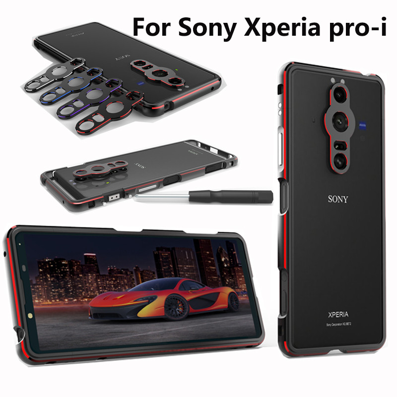 กันชนสําหรับ Sony Xperia Pro-I เคสกรอบโลหะอลูมิเนียมบางเฉียบสําหรับ Sony Xperia Pro I XQ BE62 พร้อมต