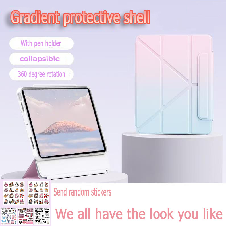 เคสแท็บเล็ตแบบถอดได้พร้อมถาดปากกาสําหรับ Air 5 4 6 7 M2 M3  Pro11 gen9 GEN 11A16 10th 7th 8th pro12.9 Air13 มีตัวล็อคปก