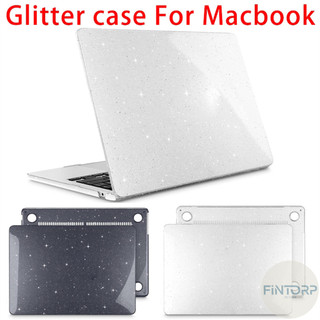 เคสโน๊ตบุ๊คกลิตเตอร์ for Macbook Air 13.3 M1 A2179 A2337 Pro 13 A2289 A2251 A2338 13.6 M2 M3 A2681 A1989 ฟิล์มกันกระแทก