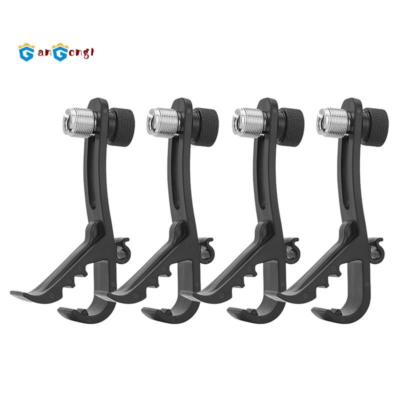 [gangong1] 4 ชิ้น Universal ไมโครโฟน Clamp ปรับกลองชุดและที่วางไมโครโฟนสําหรับขาตั้งไมโครโฟน