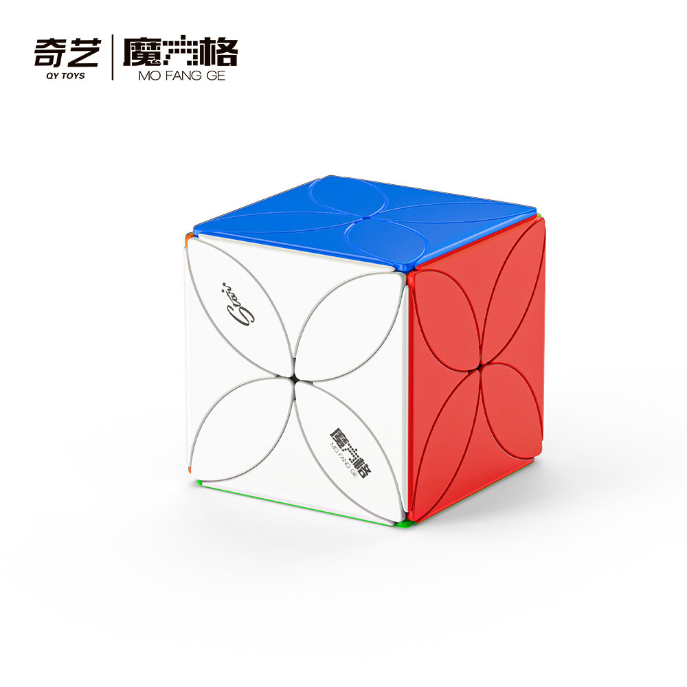 Qiyi Clover Cube Stickerless Professional Clover Magic Cube Puzzle ของเล่นเพื่อการศึกษาของขวัญ