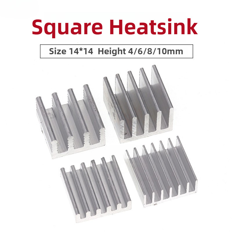 20/10pcs อลูมิเนียมฮีทซิงค์ 14x14x4 มม.ความหนา 4/6/8/10 มม.สําหรับชิป VGA RAM LED IC หม้อน้ําอิเล็กทรอนิกส์ COOLER Cooling