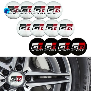 (FT) 4 ชิ้น 56 มิลลิเมตรรถศูนย์ล้อสติกเกอร์ Hub Cap GR Sport…
