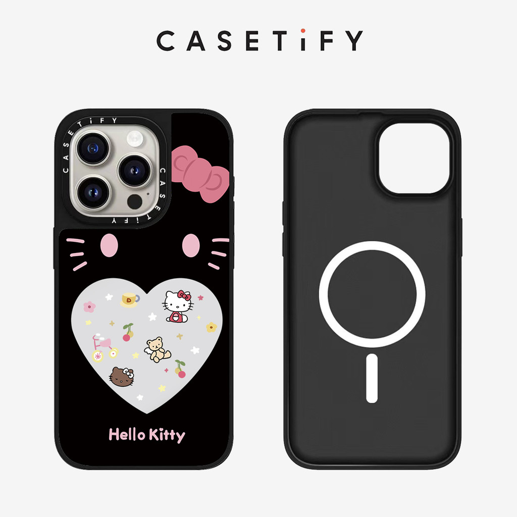 ปลอกแม่เหล็ก Kitty Hard Anti fall เคสโทรศัพท์สําหรับ iPhone 16 Pro Max 16 Plus 15 Pro Max 16 15 14 13 12 11 กรณีป้องกันการสั่นสะเทือนอะคริลิคปกหลัง