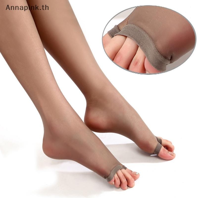 Annapink.th ผู้หญิง Sheer Ultra-Thin Tights Pantyhose ถุงน่องเปิดนิ้วเท้า Pantyhose EN