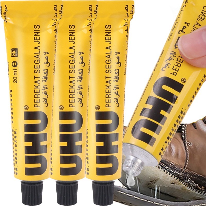 Uhu Super Glue - กาวกาวนุ่มโปร่งใสมัลติฟังก์ชั่น- สําหรับสิ่งทอ Porcelain Pape รองเท้ายางโลหะ DIY กา