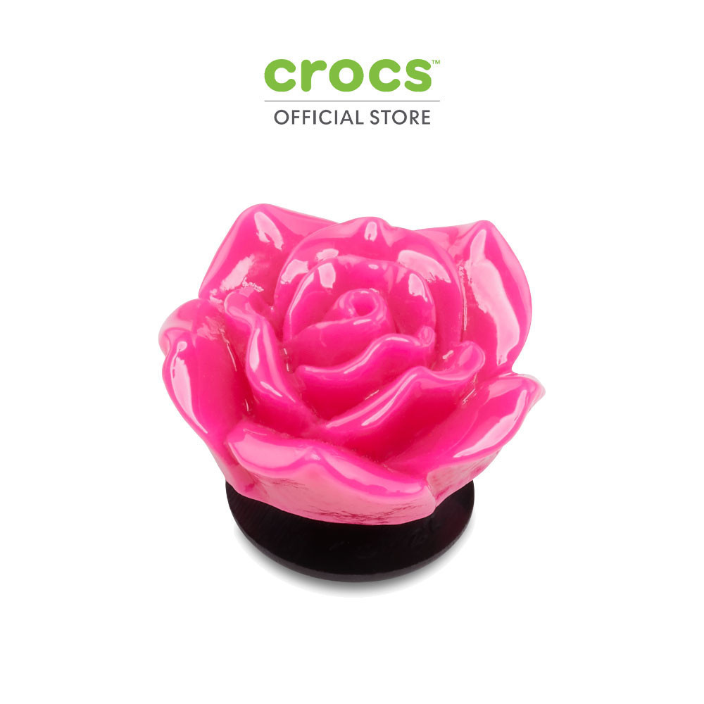 CROCS ตัวติดรองเท้า JIBBITZ ACRYLIC PINK ROSE รุ่น 10013165