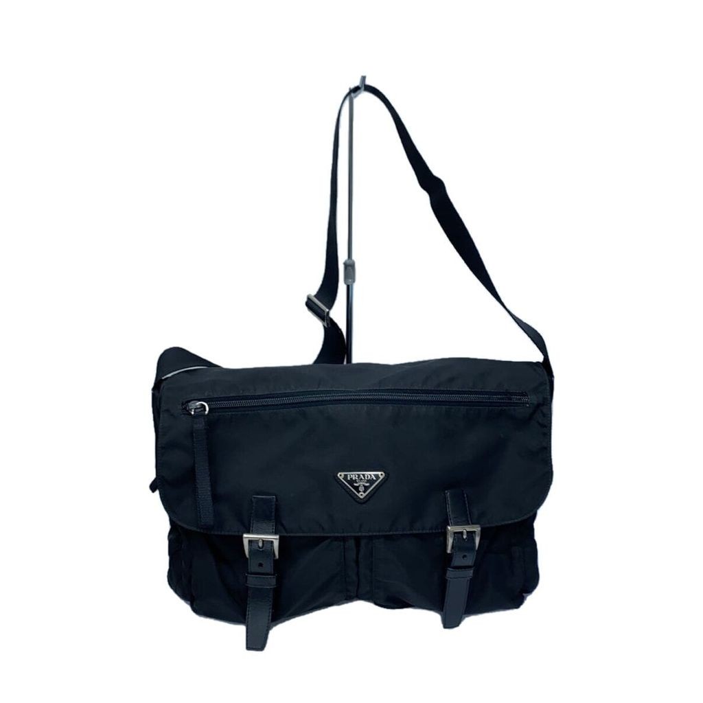 Prada กระเป๋าสะพาย messenger nylon BLK สีทึบ ส่งตรงจากญี่ปุ่น มือสอง
