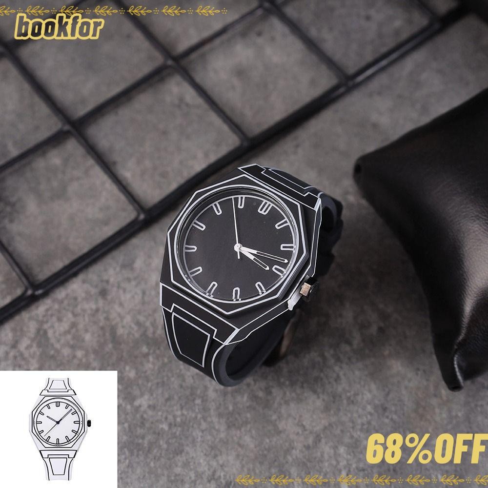 Bookfor นาฬิกาสปอร์ตร่าง, นาฬิกาควอทซ์โมเดิร์นมินิมอล, นาฬิกาสไตล์แฟชั่นคลาสสิกน้ําหนักเบาศิลปะนิช