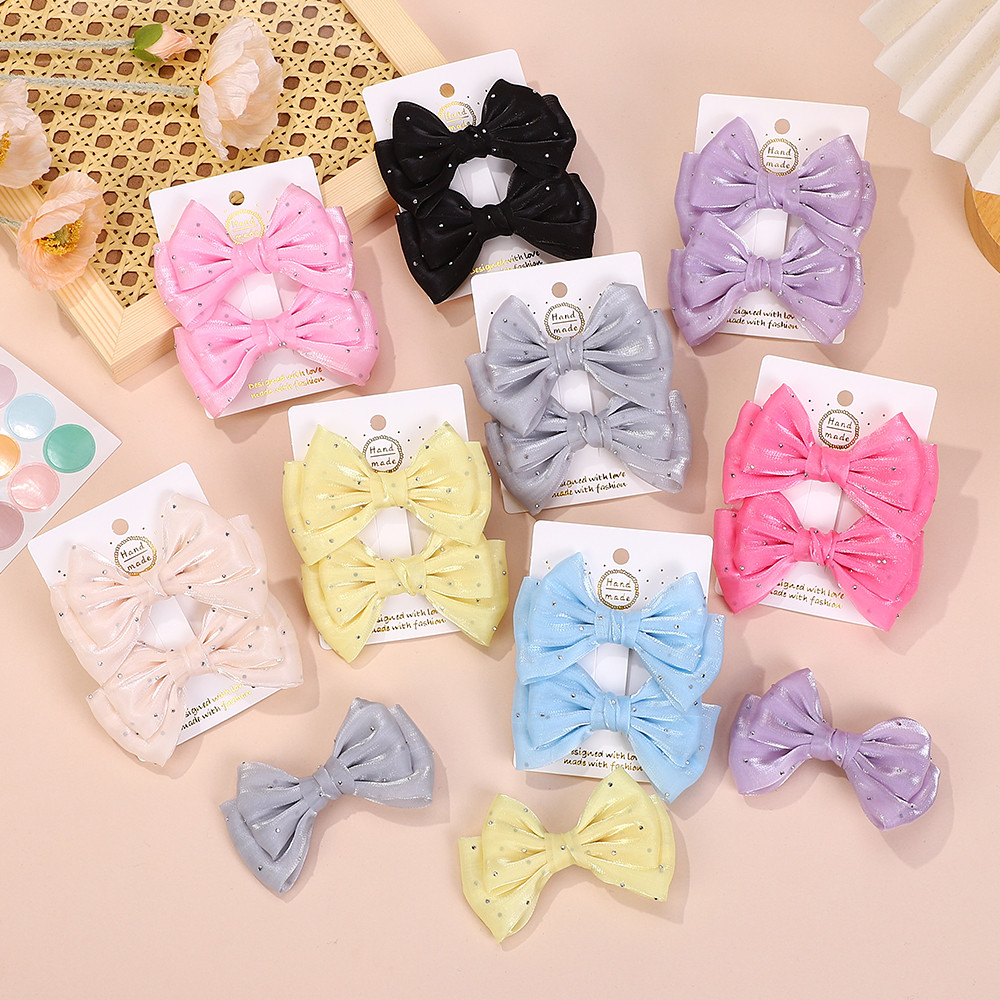 2pcs น่ารัก Hairpins เจ้าหญิงตาข่ายแฟชั่นผีเสื้อน่ารักสาวเด็ก Headwear Hairgrip กิ๊บติดผมอุปกรณ์เสริมผม