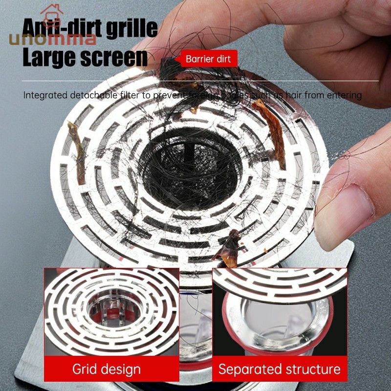 🎈จุกปิดท่อระบายน้ํา ฝาครอบท่อระบายน้ํา แบบแม่เหล็ก ป้องกันกลิ่น กันแมลง สําหรับติดห้องน้ํา unomma - รูปที่ 5