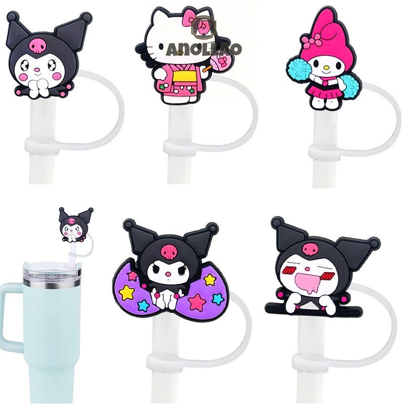 ฝาครอบหลอดดูดน้ํา pvc ยางนิ่ม ป้องกันฝุ่น เกรดอาหาร 8-10 มม ฝาครอบหลอดซิลิโคนใช้ซ้ําได้ ✨Anollao
