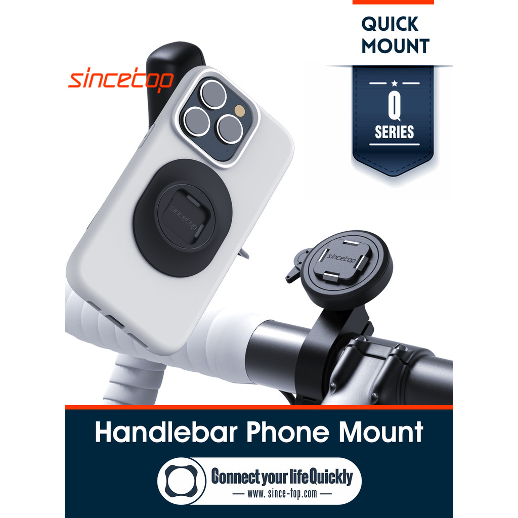 ตั้งแต่ Top Series Q [ Quad ] ที่วางโทรศัพท์จักรยาน/มอเตอร์ไซค์ - Quick Lock & Release - ที่วางโทรศั