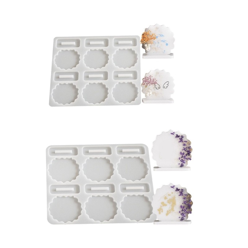 Flgo แม่พิมพ์ซิลิโคนสําหรับงานฝีมือสร้างสรรค์และกิจกรรมครอบครัวกรอบรูปดอกไม้แห้ง Mould แม่พิมพ์ตกแต่งบ้าน