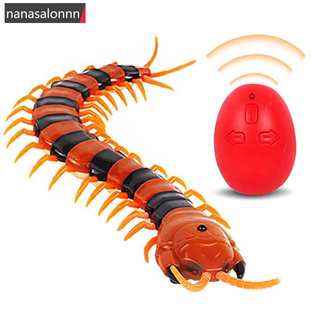 Nanasn| อินฟราเรดเหมือนจริงรีโมทคอนโทรลตะขาบของเล่นชาร์จได้ Chilopod Scolperendra แมลงตลกน่ากลัว Trick ของเล่น O4X9