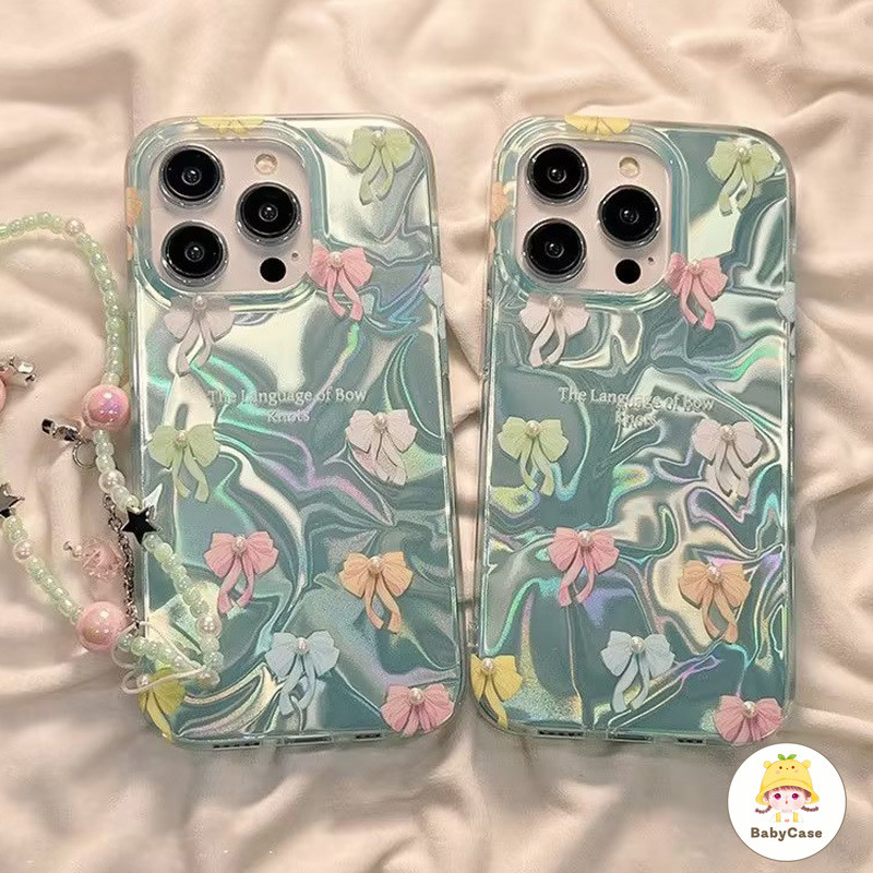 เคสไอโฟน 16 สำหรับ iPhone 11 13 16 15 12 14 Pro Max 7 16 8 15 Plus X XS XR Max SE 2022 ฝาครอบคันธนูสดสีสันสดใส
