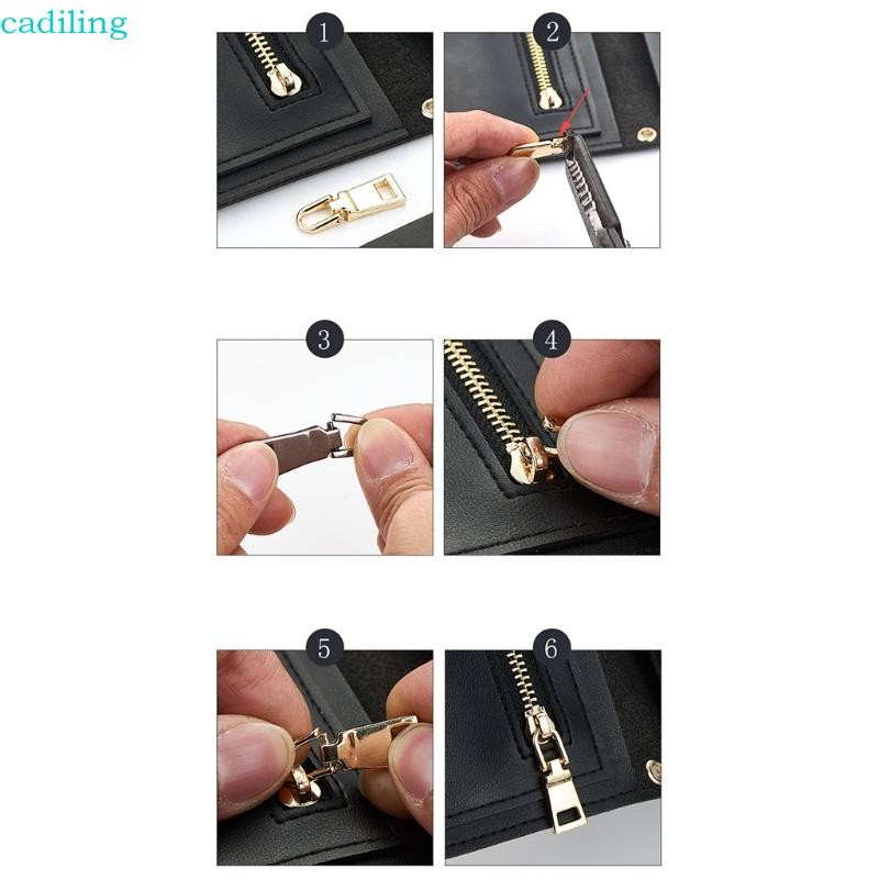 Cadiling โลหะซิปผู้ให้บริการซ่อมเปลี่ยน Pullers ชุดสําหรับกระเป๋าเป้สะพายหลัง Coat