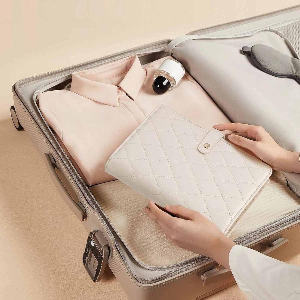 สมุดเก็บเครื่องประดับ COSSY,โปร่งใสพร้อมซิปสร้อยคอ Binder Storage Book,แบบพกพาหรูหรา PU หนังกํามะหยี่กระเป๋ากล่องบรรจุภัณฑ์เครื่องประดับสําหรับผู้หญิง - รูปที่ 4