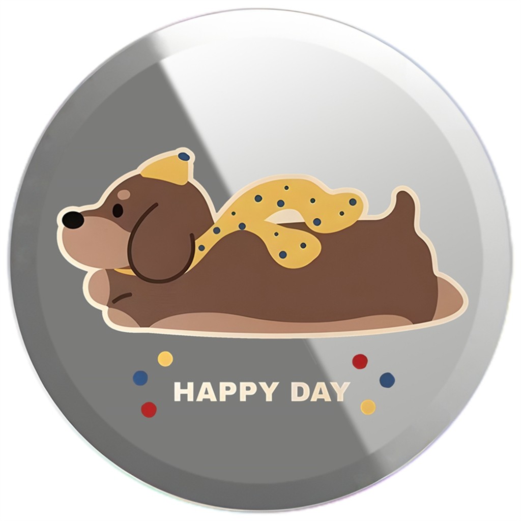 แม่เหล็กดึงดูดการออกแบบกระจกสุนัขดัชชุนการ์ตูนลูกสุนัขพิมพ์ใหม่รอบรูปร่างที่วางโทรศัพท์ขาตั้งสําหรับเปลือยโทรศัพท์มือถือ แม็กเซฟ กรณีแท็บเล็ตโทรศัพท์มือถือป้องกันการต - รูปที่ 7