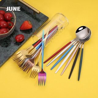 พร้อมส่ง🍴ช้อน&ส้อม ช้อน&ส้อมแสตนเลส เกาหลี ยาว 21ซม