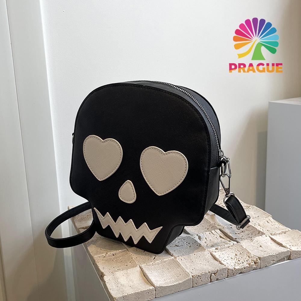 Pu Skeleton Bag Creative Crossbody Wallet Ghost Crossbody Bag Ghost Satchel Bag [prague.th]