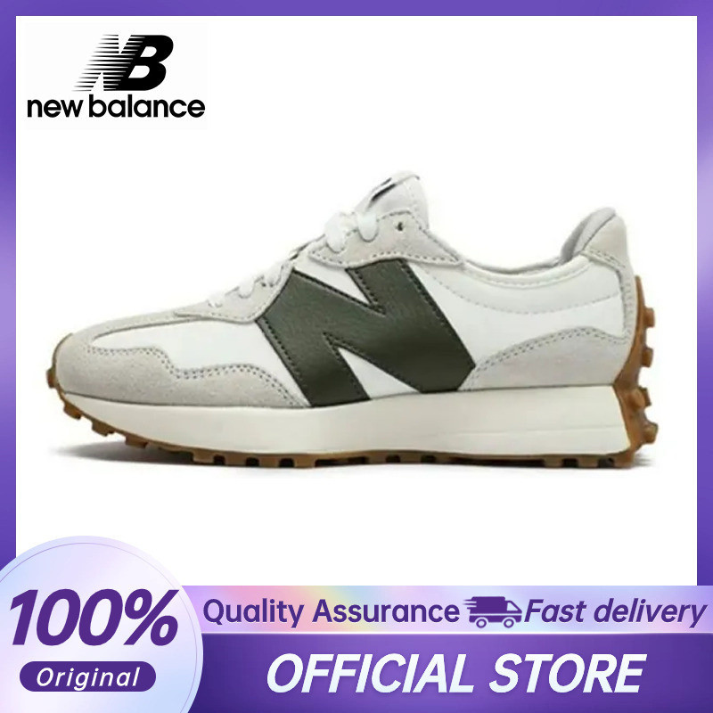 [ของแท้100%] NEW BALANCE NB 327สีขาวสีเขียว ms327asunisex รองเท้ากีฬา