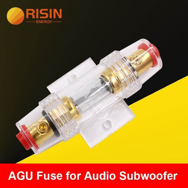 จัดส่งที่รวดเร็ว 12-48V 30A/40A/60A/80A/100A 8/10 Gauge AWG in-Line AGU Fuse Holder