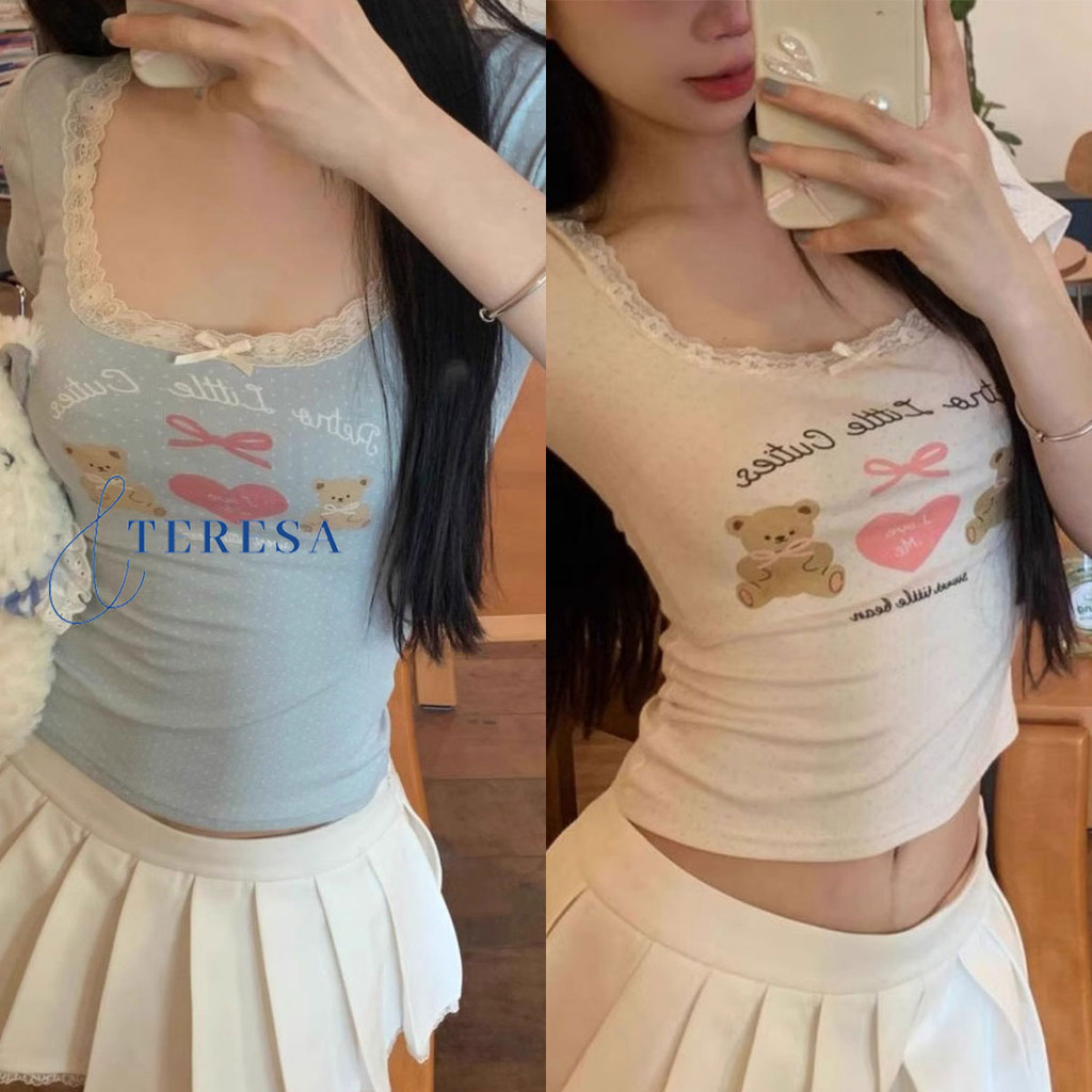 เสื้อสไตล์สาวเกาหลี ลูกไม้หวานๆ ใส่แล้วดูไฮแฟชั่น
