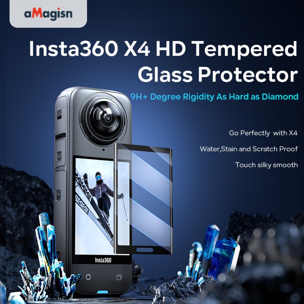 สําหรับ อินสตาแกรม360 X5/X4 หน้าจอฟิล์มนิรภัยกล้องพาโนรามาโค้ง 360X5 ความละเอียดสูงป้องกันการระเบิดป้องกันกล้องกีฬาอุปก