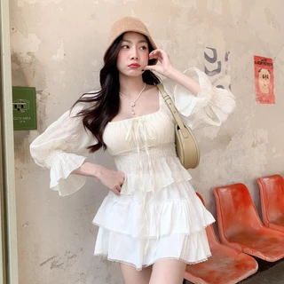 Kathy top : เสื้อครอปแขนยาว จั้มเอวจั้มแขน ใส่ขึ้นไหล่ปาดไหล่ได้ เนื้อผ้าบางมีเทคเจอร์ KN.Clothes
