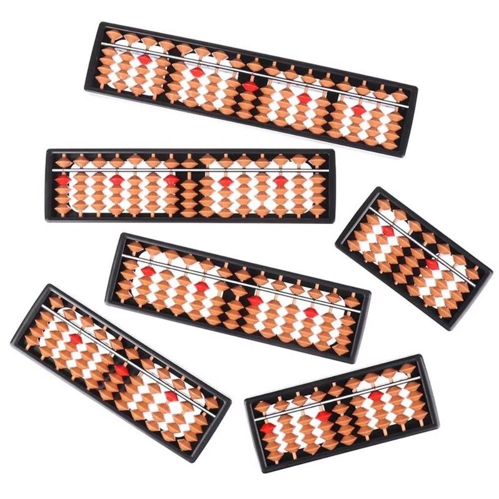 โมลิธ เครื่องคิดเลข โซโรบัน ลูกคิดมาตรฐานพลาสติกลูกปัดสีน้ําตาลง่าย 7/9/11/13/15/17 หลักนับลูกคิดคณิตศาสตร์เริ่มต้น - รูปที่ 2