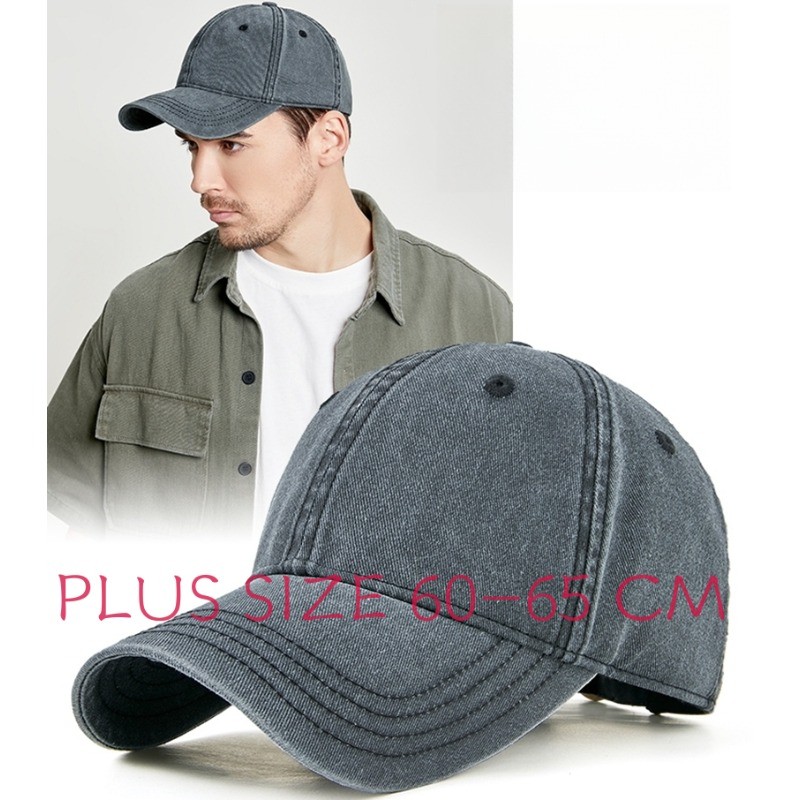 เบสบอลหมวกผ้าฝ้าย Plus ขนาด Sun Caps Casual trucker หมวกขนาดใหญ่กีฬาหมวก 60-65 ซม.