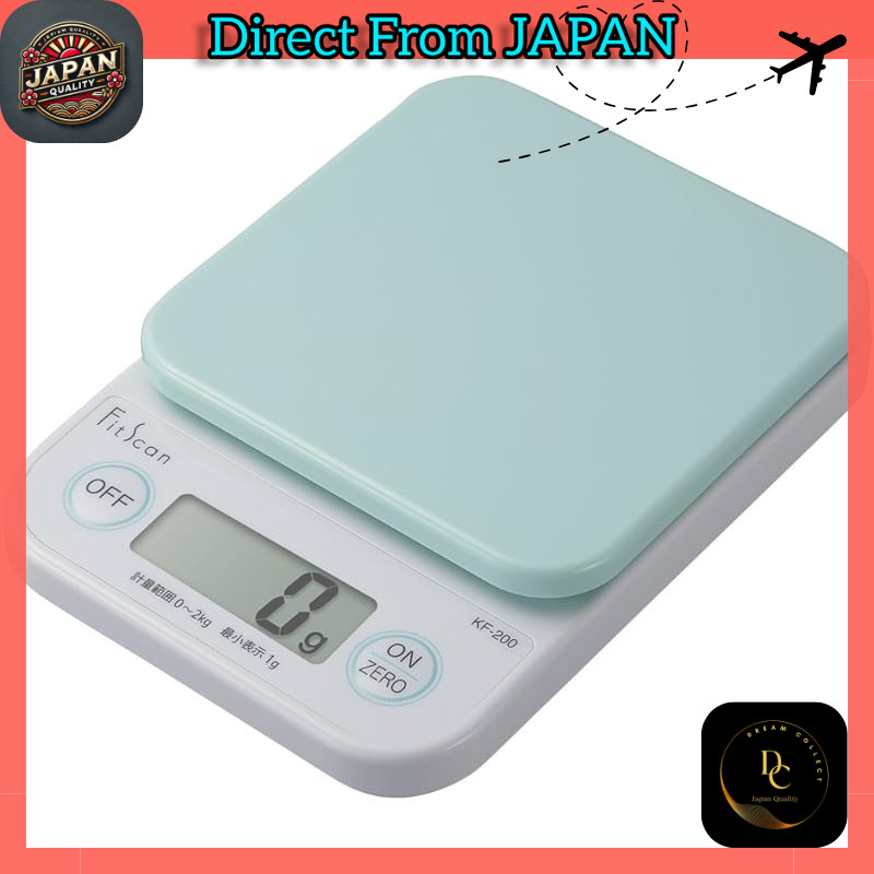 Tanita Cooking Scale Kitchen Scale Digital 2kg 1g Units Green KF-200 GR