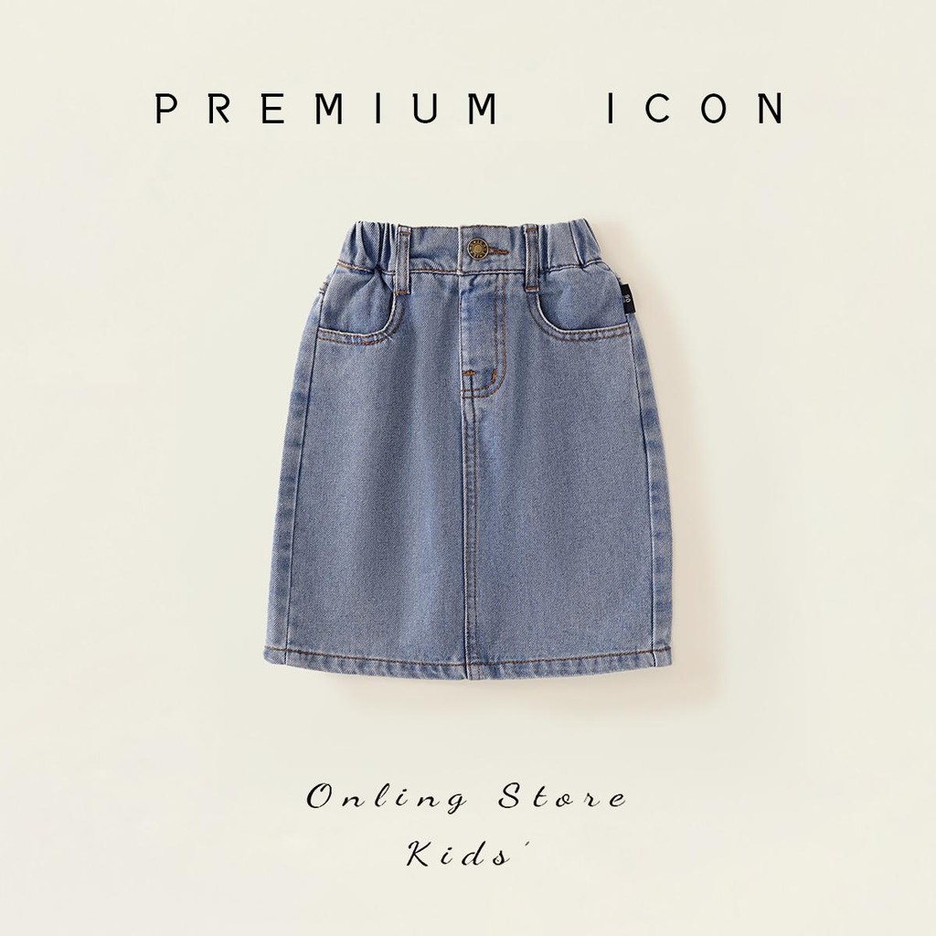 Hania kids กระโปรงยีนส์ พร้อมส่งในไทย - K4135417