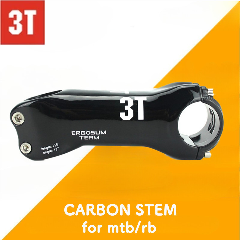 3T stem carbon stem จักรยาน 6/17 องศา UD Gloss Full carbon stem MTB stem ก้านคาร์บอนจักรยานเสือหมอบ