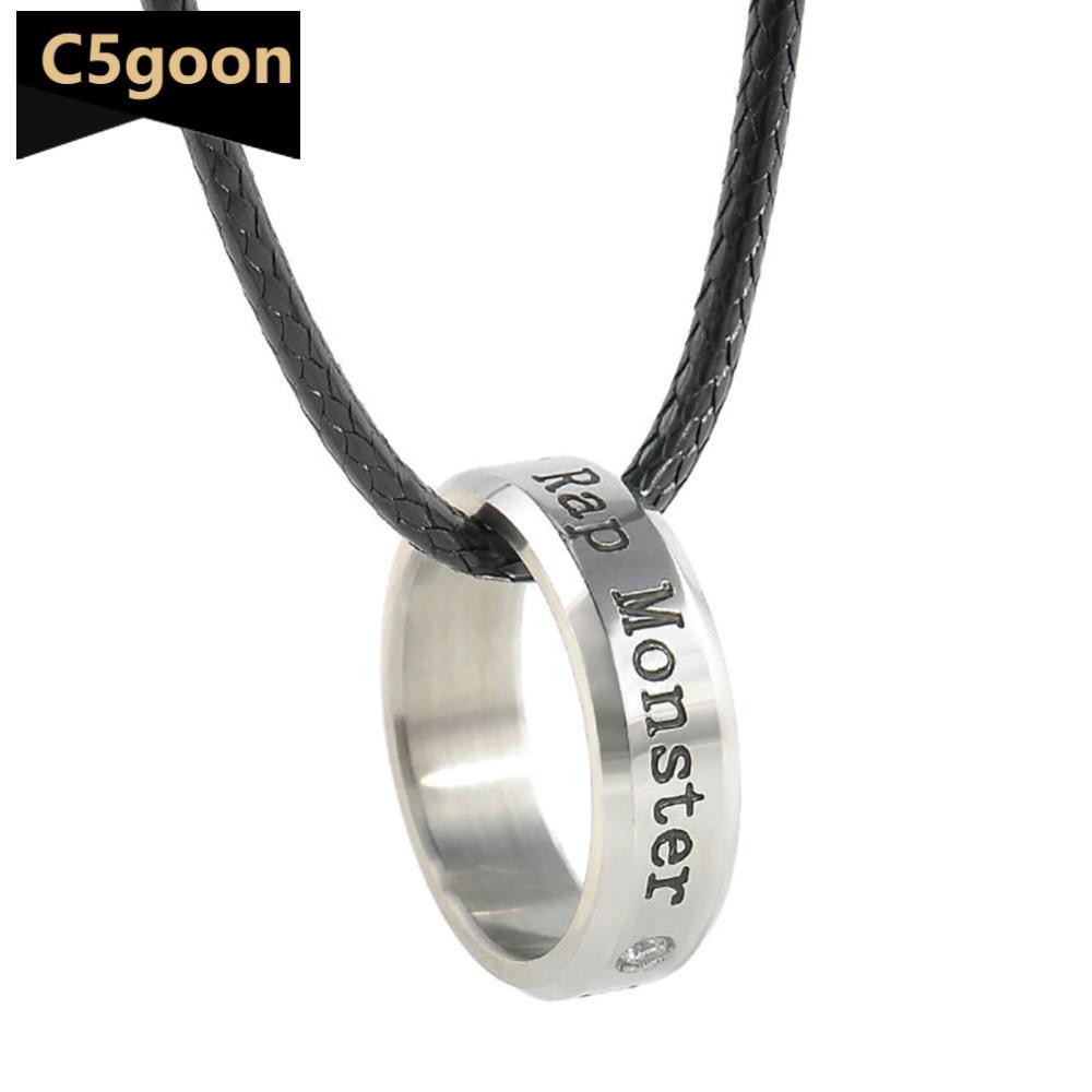 C5GOON KPOP Bangtan Boys BTS SUGA JIMIN JUNG KOOK V JIN JHOPE แหวนสแตนเลส D7K1