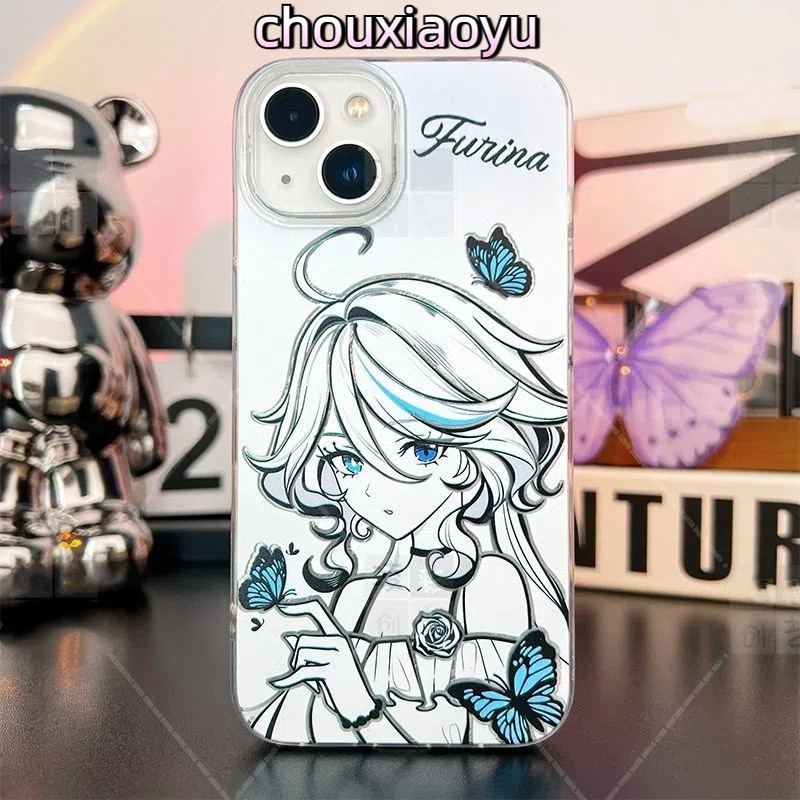 เหมาะสําหรับ VIVO IQOO13 IQOO12 IQOOZ9 Y36 Y27S Y35 Y27 V27 เคสโทรศัพท์อะนิเมะผีเสื้อ Feningna Feath
